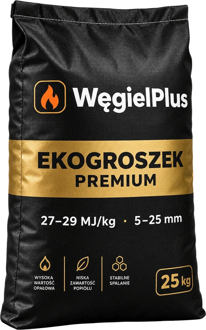 Ekogroszek Premium WęgielPlus – worek 25 kg